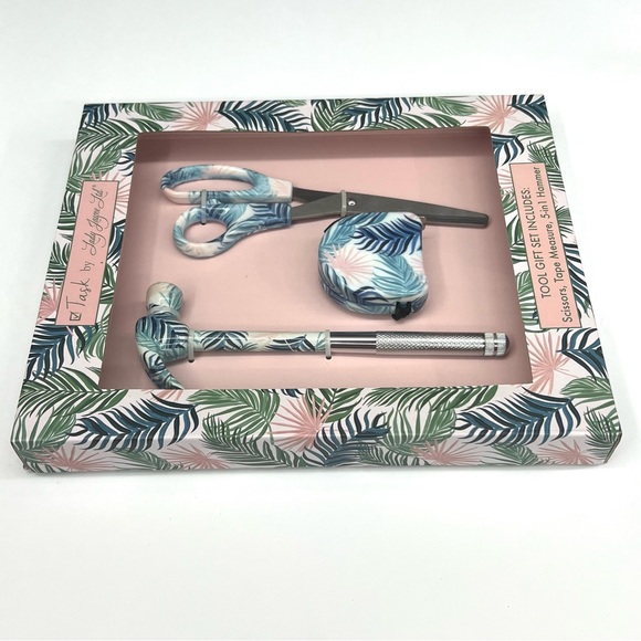 11 PC Household Tools Gift Set Scissors Tape Measure  5 in 1 Hammer Screwdriver - Picture 3 of 14